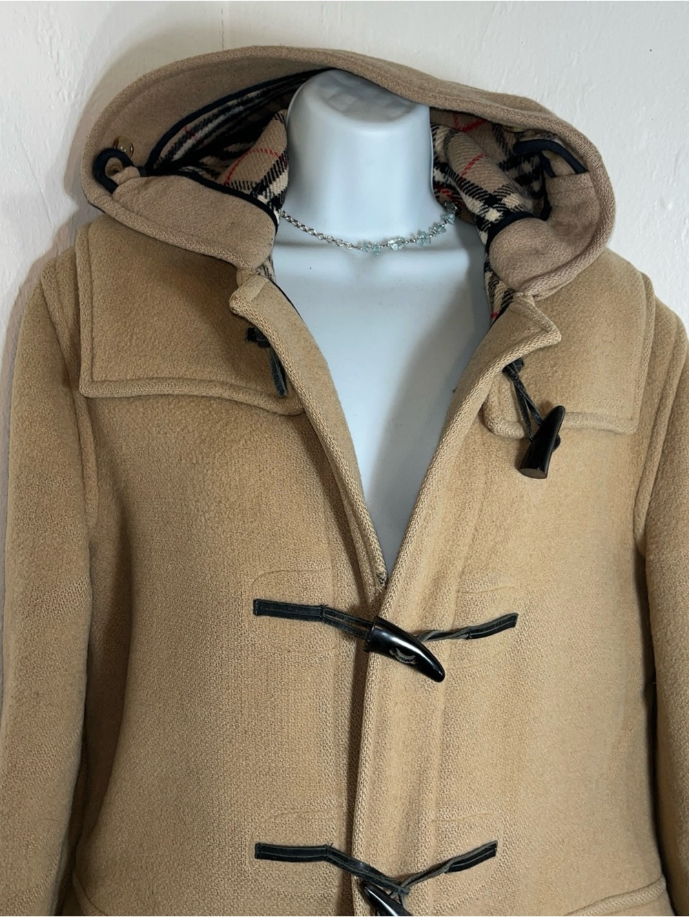 Vintage Burberry Coat Womens Size M Prorsum Brown Wool Duffle Duffel Coat